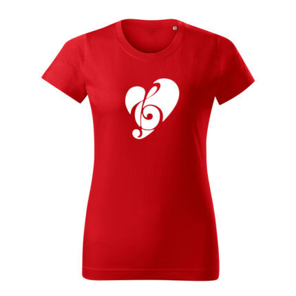 love music damske tricko 2 cervena