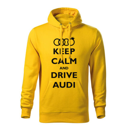 keep calm and drive panska mikina 2 zlta
