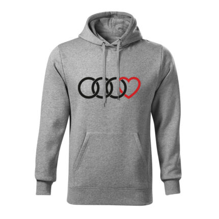 audi lover panska mikina 1 tmavosiva