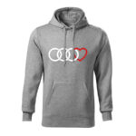 audi lover panska mikina 2 tmavosiva