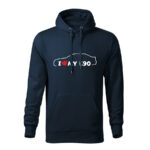 i love my e90 panska mikina 2 tmavo modra