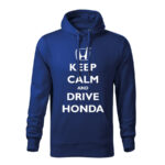 keep calm and drive honda panska mikina 1 kralovska modra