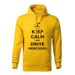 keep calm and drive mercedes panska mikina 2 zlta