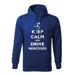 keep calm and drive mercedes panska mikina 1 kralovska modra