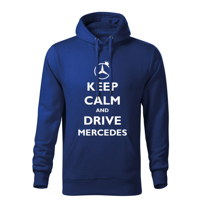 keep calm and drive mercedes panska mikina 1 kralovska modra