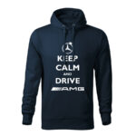 keep calm and drive amg panska mikina 1 tmavo modra
