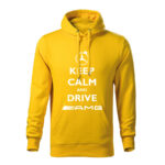 keep calm and drive amg panska mikina 1 zlta