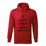 keep calm and drive amg panska mikina 2 cervena