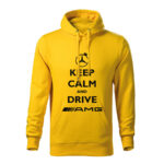 keep calm and drive amg panska mikina 2 zlta