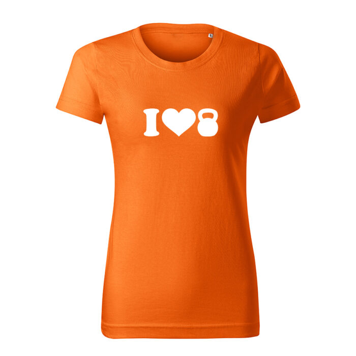 i love kettlebel damske tricko 2 oranzova