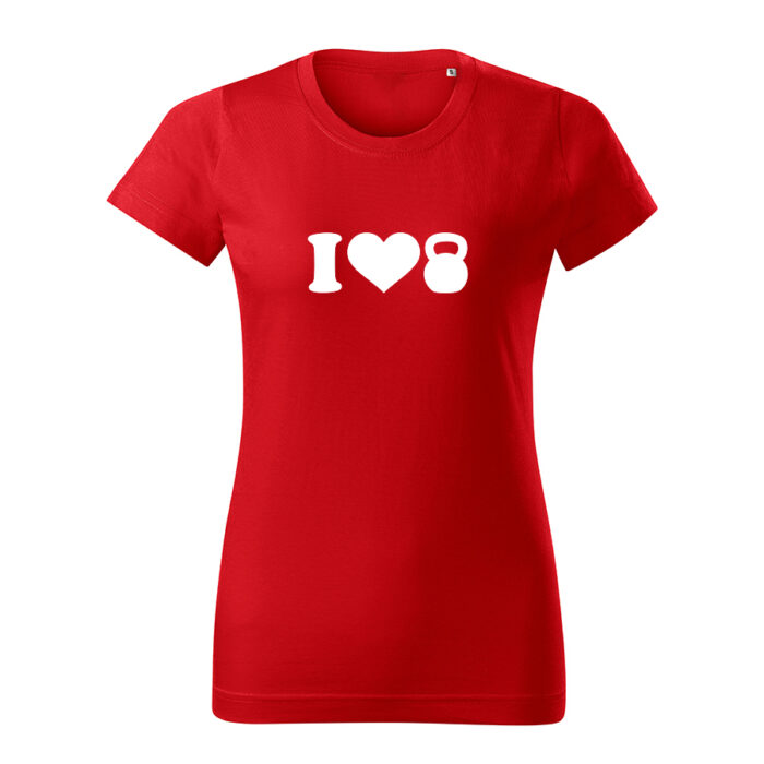 i love kettlebel damske tricko 2 cervena