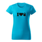 i love kettlebel damske tricko 1 tyrkysova