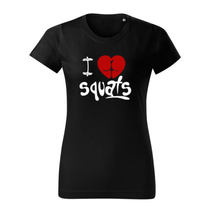 i love squat damske tricko 2 cierna