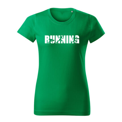running damske tricko 2 travova zelena