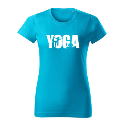 yoga damske tricko 2 tyrkysova