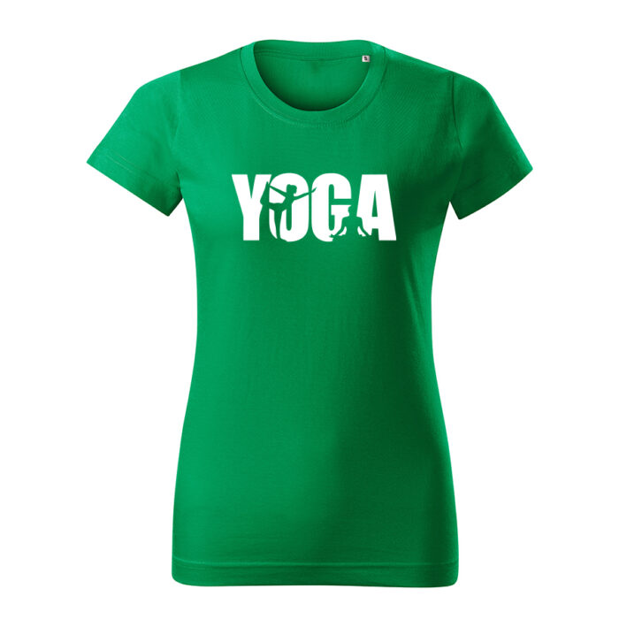 yoga damske tricko 2 travova zelena