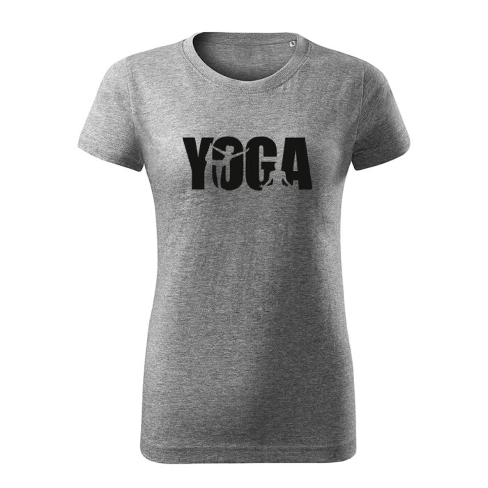 yoga damske tricko 1 tmavosivá