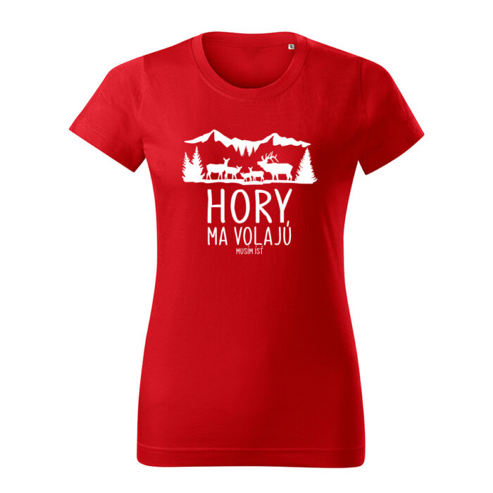 hory ma volaju damske tricko 22 cervena