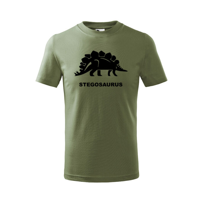 stegosaurus detske tricko fialova