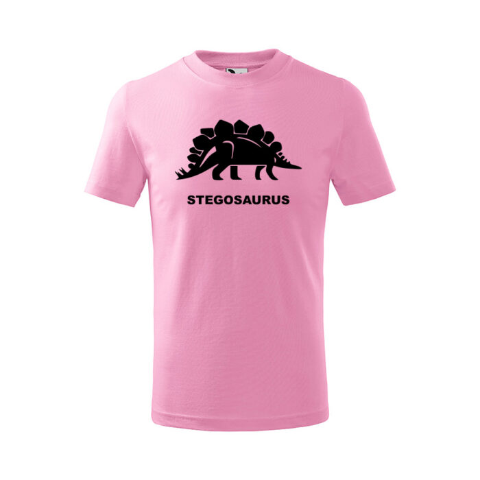 stegosaurus detske tricko purpurová