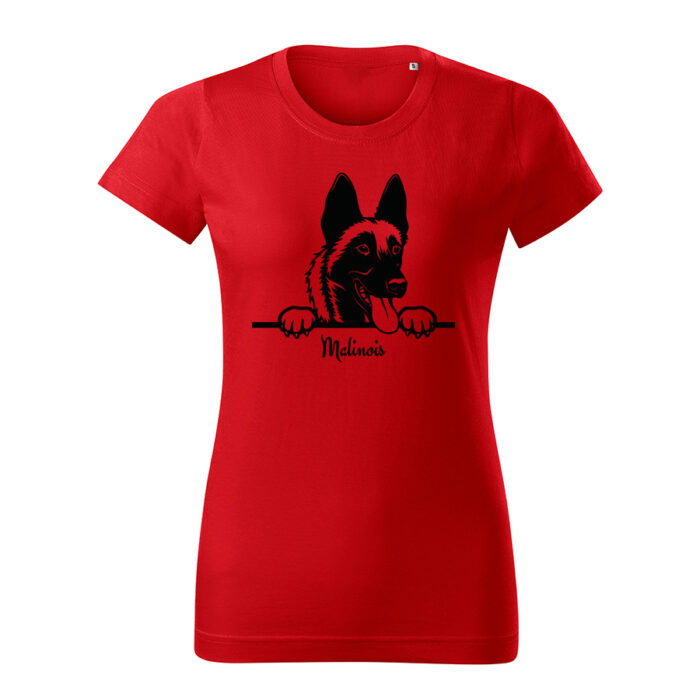 malinois stavac damske tricko 1 bledosiva