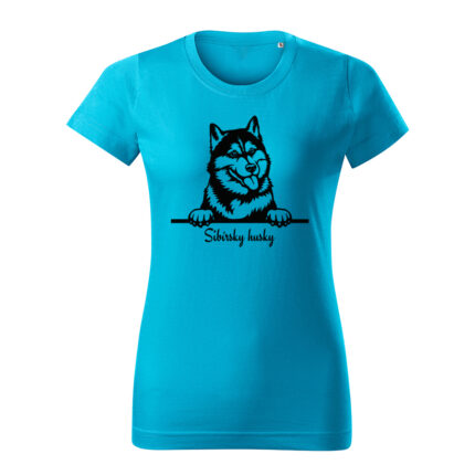 sibirsky husky damske tricko 2 cervena