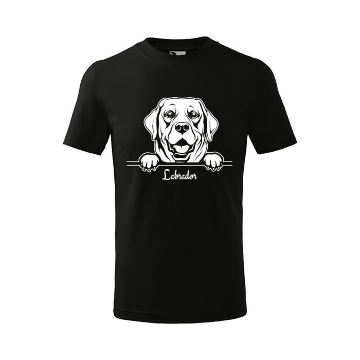 labrador detske tricko 2 cervena