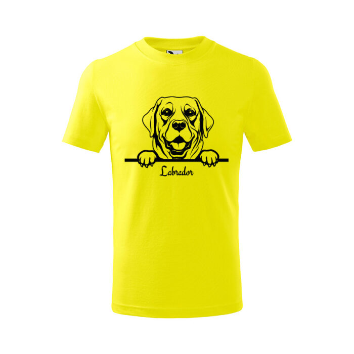 labrador detske tricko 1 cervena