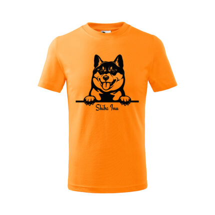 shiba inu detske tricko 2 kralovska modra