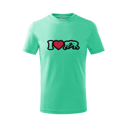 i love wrestling detské tričko 1 mätová