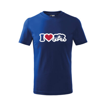 i love wrestling detské tričko 2 kralovska modra