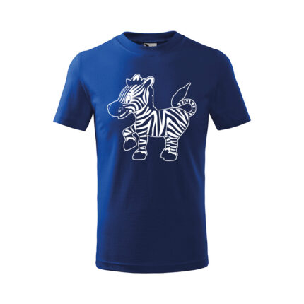 zebra detské tričko 2 kralovska modra
