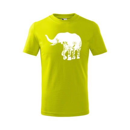 slon flor detske tricko 2 limetkova