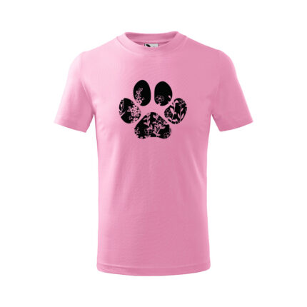 stopa 1 flor detske tricko 1 ružová