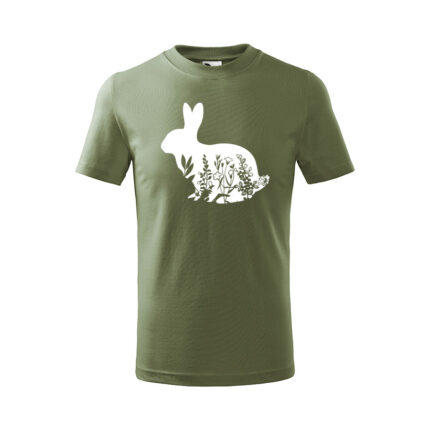 zajac flor detske tricko 2 khaki