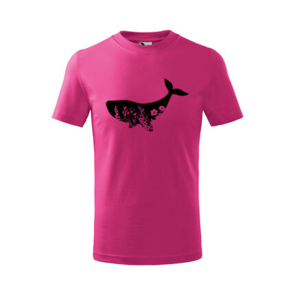 velryba flor detske tricko 1 purpurová