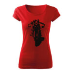 classic cafe racer damske tricko cervena
