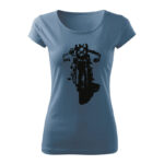classic cafe racer damske tricko denim