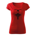 bike boxer rules damske tricko cervena