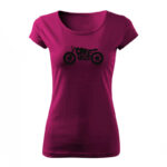 cafe racer damske tricko fuchsia