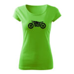 cafe racer damske tricko jablkovozelena