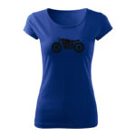 cafe racer damske tricko kralovska modra