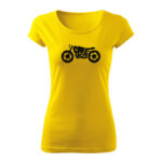 cafe racer damske tricko zlta