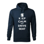 keep calm and drive seat panska mikina 2 tmavo modra