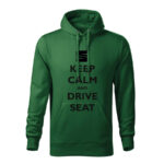 keep calm and drive seat panska mikina 1 tmavozelena