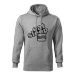 eat sleep seat panska mikina 2 tmavosiva