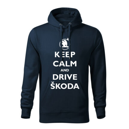 keep calm and drive skoda panska mikina 1 tmavo modra
