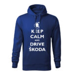 keep calm and drive skoda panska mikina 1 kralovska modra