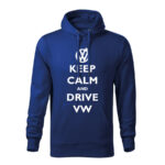 keep calm and drive volkswagen panska mikina 2 kralovska modra