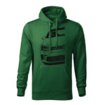 volkswagen golf mk7 gti half panska mikina 2 tmavozelena